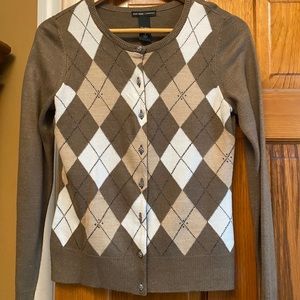 Cardigan argyle button down sweater